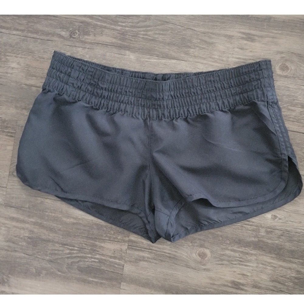 Target Women's Black Smocked Waist Athletic Dolphin Running Shorts Size M